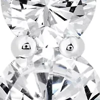 Lab Created 1 ct Lab Grown Diamond 3Stone Pendant in Silver