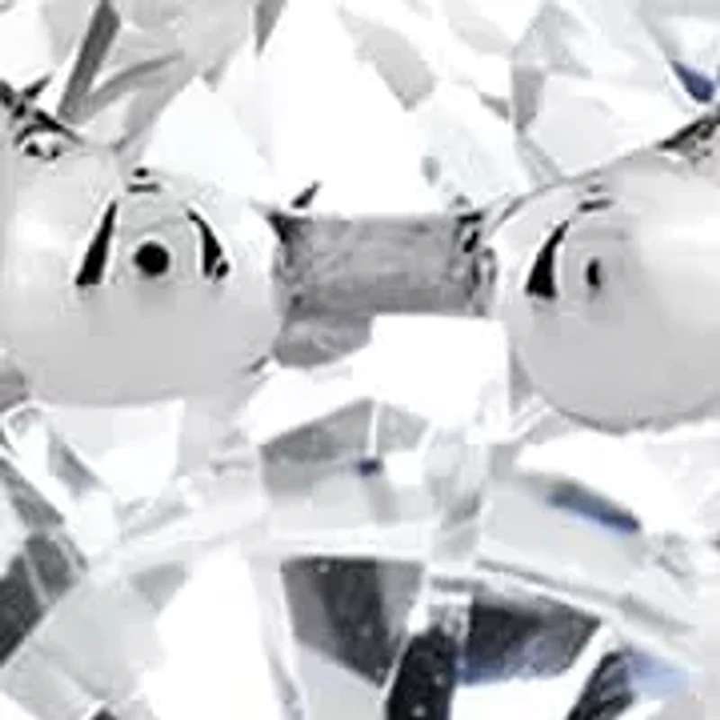 Lab Created ct Lab Grown Diamond 3Stone Earring in Silver