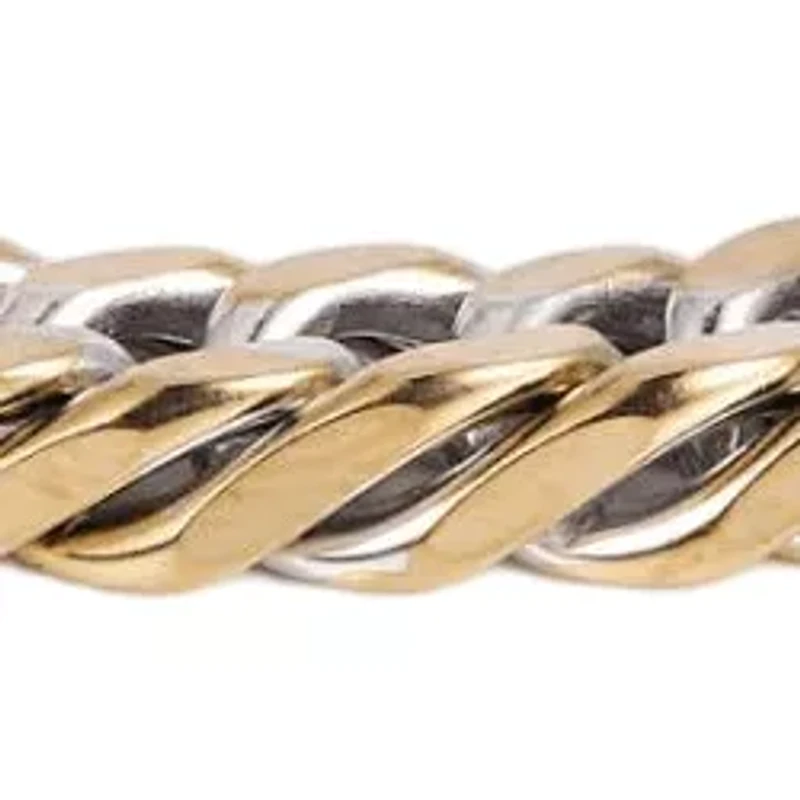 8.5mm Cuban Link Stainless Steel Bracelet (Silver & Gold)