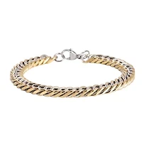 8.5mm Cuban Link Stainless Steel Bracelet (Silver & Gold)