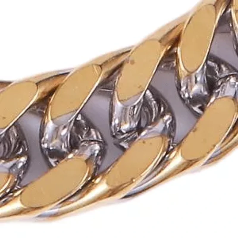 8.5mm Cuban Link Stainless Steel Necklace (Silver & Gold)