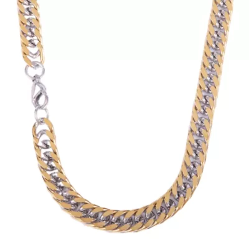 8.5mm Cuban Link Stainless Steel Necklace (Silver & Gold)