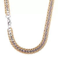 8.5mm Cuban Link Stainless Steel Necklace (Silver & Gold)