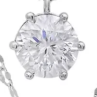 Lab Created Sterling Silver 6 Prong Moissanite Diamond Layered Necklace 1 CTTW