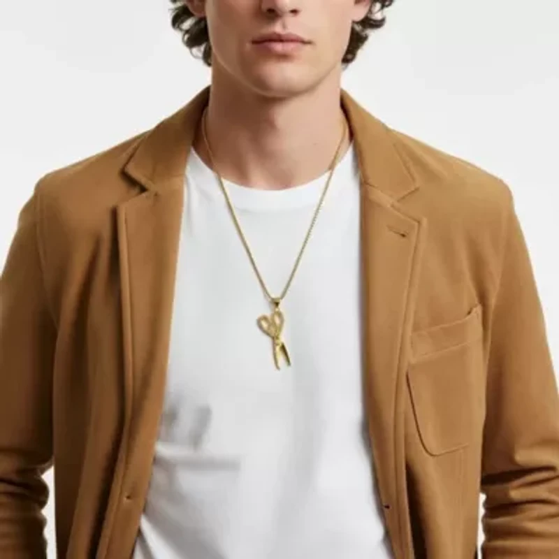 Rope Chain With Scissor Pendant
