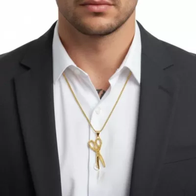 Rope Chain With Scissor Pendant