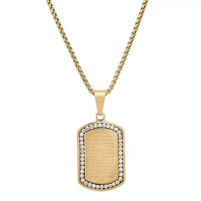 Lord's Prayer Dog Tag Necklace
