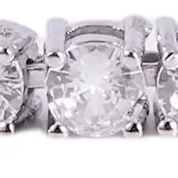 Lab Created Saffron 5.6 Carat TW Moissanite Diamond Sterling Silver Tennis Bracelet (7.5")