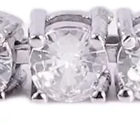 Lab Created Saffron 5.6 Carat TW Moissanite Diamond Sterling Silver Tennis Bracelet (7.5")