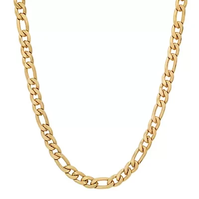 6mm Figaro Link Stainless Steel Necklace Bracelet Set