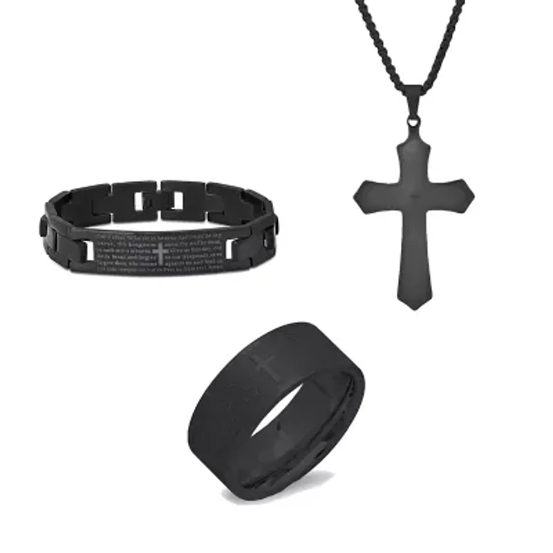 Faith Jewelry Set for Men Stainless Steel Bracelet