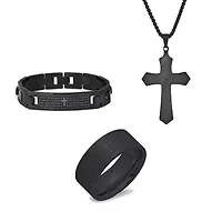 Faith Jewelry Set for Men Stainless Steel Bracelet