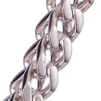 5mm Box Chain Link Stainless Steel Necklace (Silver)