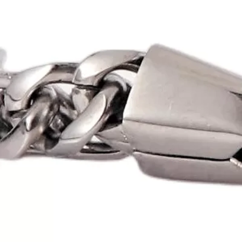 5mm Box Chain Link Stainless Steel Bracelet (Silver)