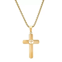 Cutout Cross Pendant Necklace