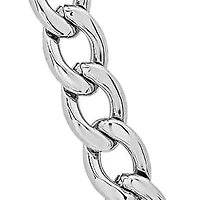 5mm Cuban Link Stainless Steel Necklace Bracelet Set (Silver)