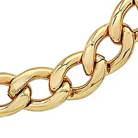 6mm Cuban Link Stainless Steel Necklace Bracelet Set (Gold)