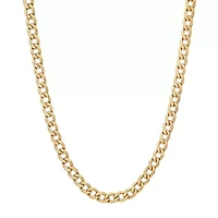 6mm Cuban Link Stainless Steel Necklace (Gold)