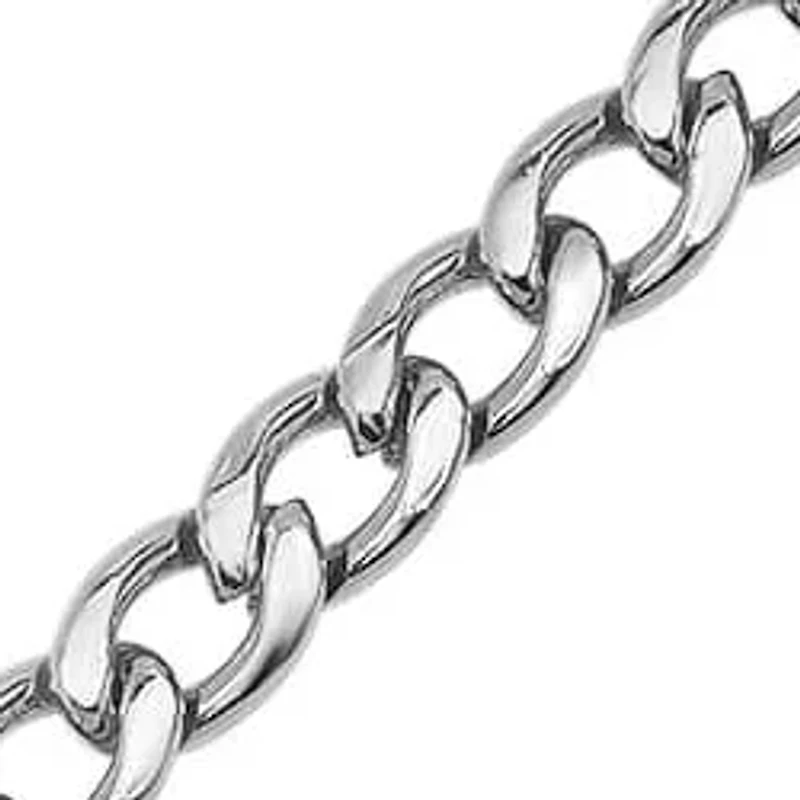 5mm Cuban Link Stainless Steel Bracelet (Silver)