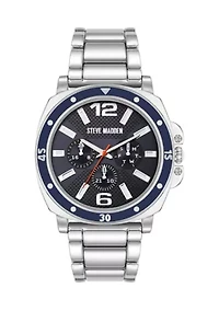 Men's Polished Silver Alloy Metal Watch