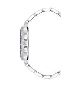 Men's Polished Silver Alloy Metal Watch