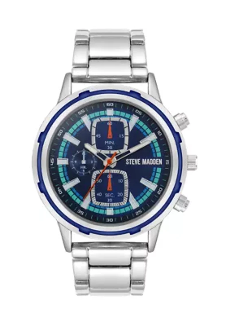 Men's Everyday SIlver Tone Alloy Metal Watch