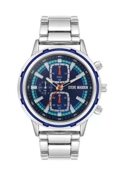 Men's Everyday SIlver Tone Alloy Metal Watch