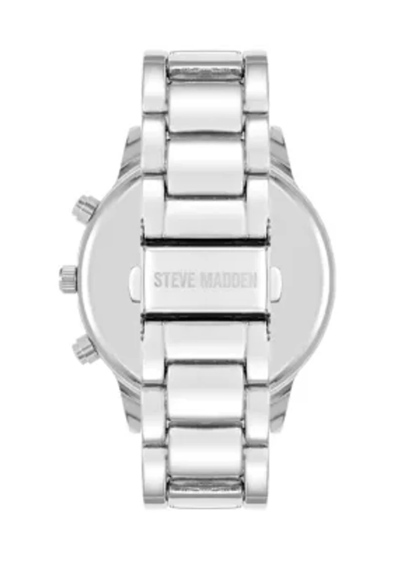 Men's Everyday SIlver Tone Alloy Metal Watch