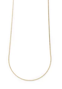 Gold Over Sterling Silver Chain Necklace