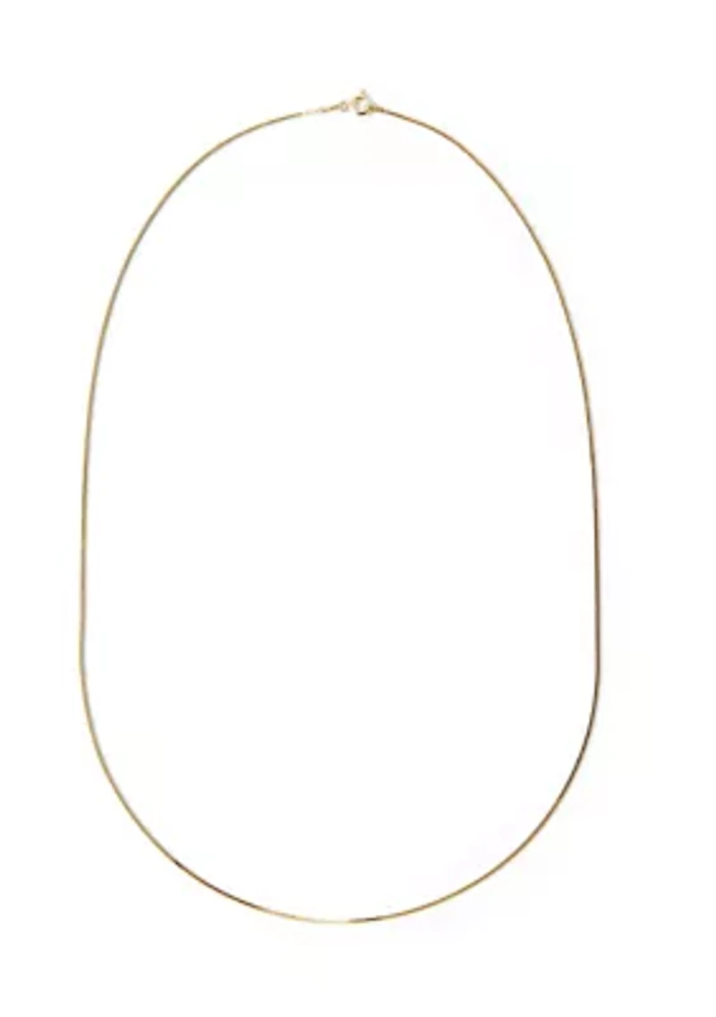 Gold Over Sterling Silver Chain Necklace