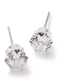 Silver Plated Cubic Zirconia Teardrop Pendant and Stud Earring Set