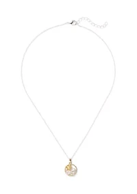 Fine Plated Two Tone Sea Life Pendant Necklace and Drop Earrings Set