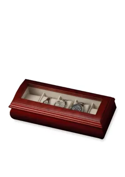 Emery Glass Top Watch Jewelry Box - Online Only