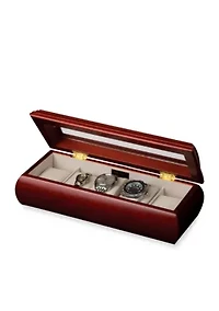 Emery Glass Top Watch Jewelry Box - Online Only