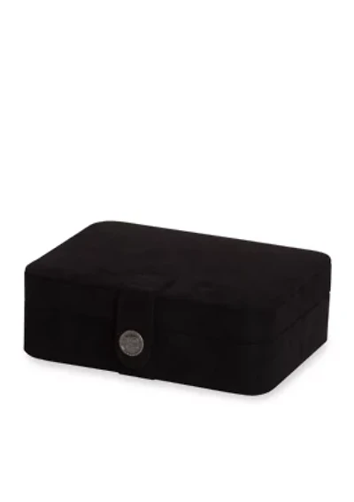 Giana Plush Fabric Jewelry Box in Black