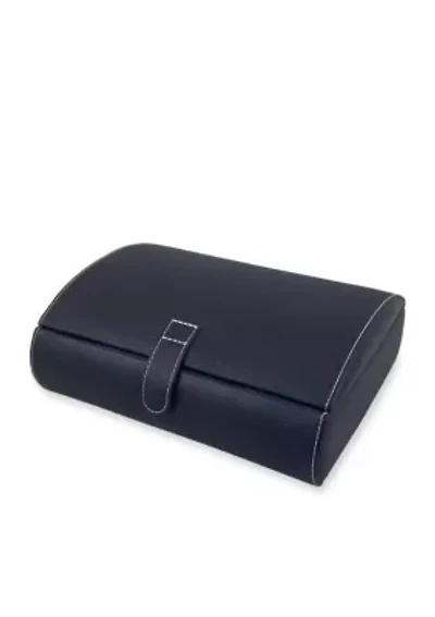 Parker Faux Leather Watch Case in Black - Online Only