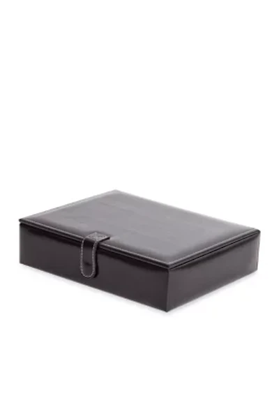 Carson Faux Leather Men's Valet in Black - Online Only