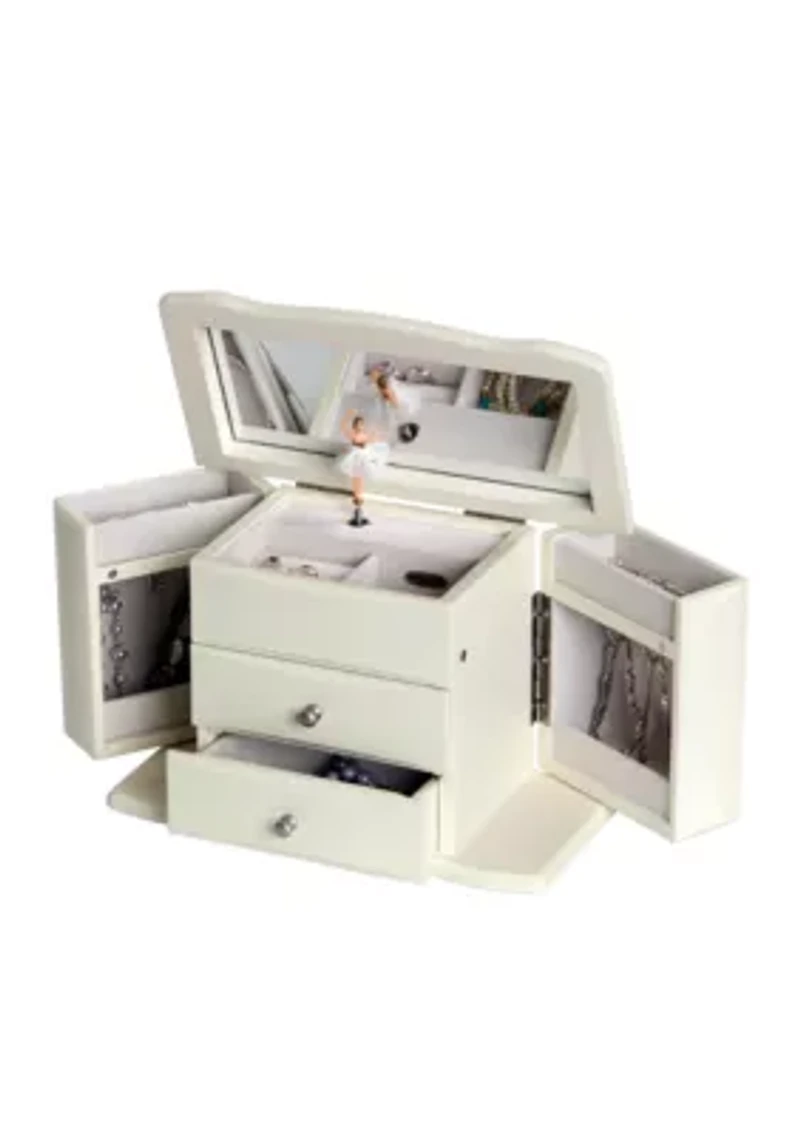 Angelica Girl's Wooden Musical Ballerina Jewelry Box