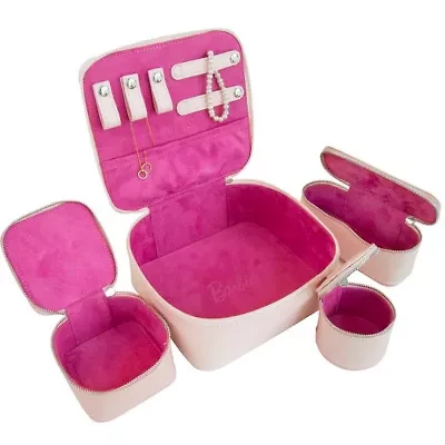 Barbie Bento Vegan Leather Travel Jewelry Case by Mele and Co