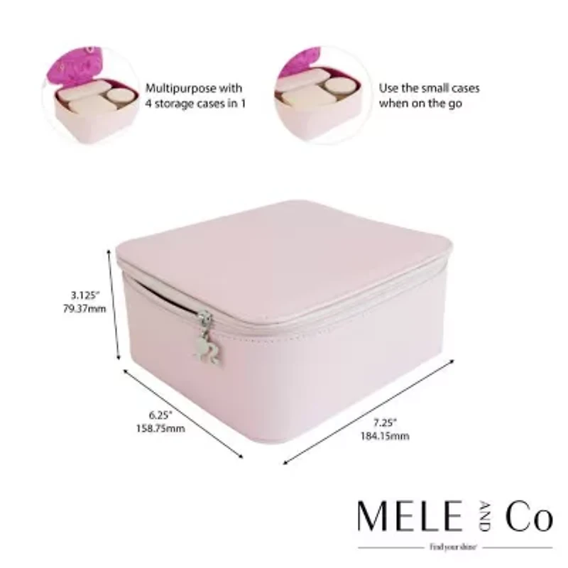 Barbie Bento Vegan Leather Travel Jewelry Case by Mele and Co