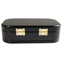 Mele and Co Morgan Wooden Jewelry Box in Black