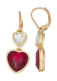 Heart Double Drop Earrings