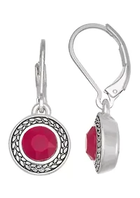 Silver Tone Key Item Drop Earrings