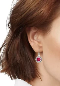 Silver Tone Key Item Drop Earrings