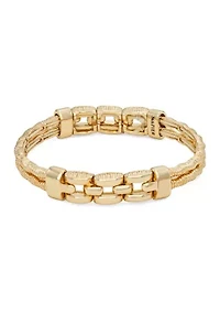 Gold Tone 2.25" Stretch Bracelet