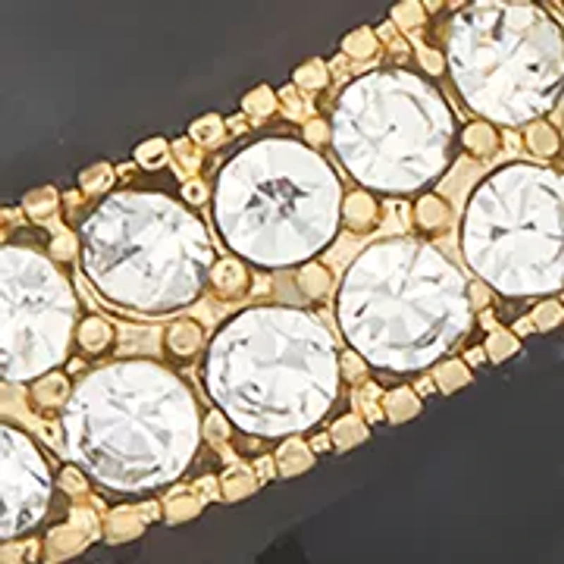 Gold Tone Black Crystal Summer Bee Pin