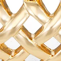 Gold Tone Patterned Hinge Bangle Bracelet