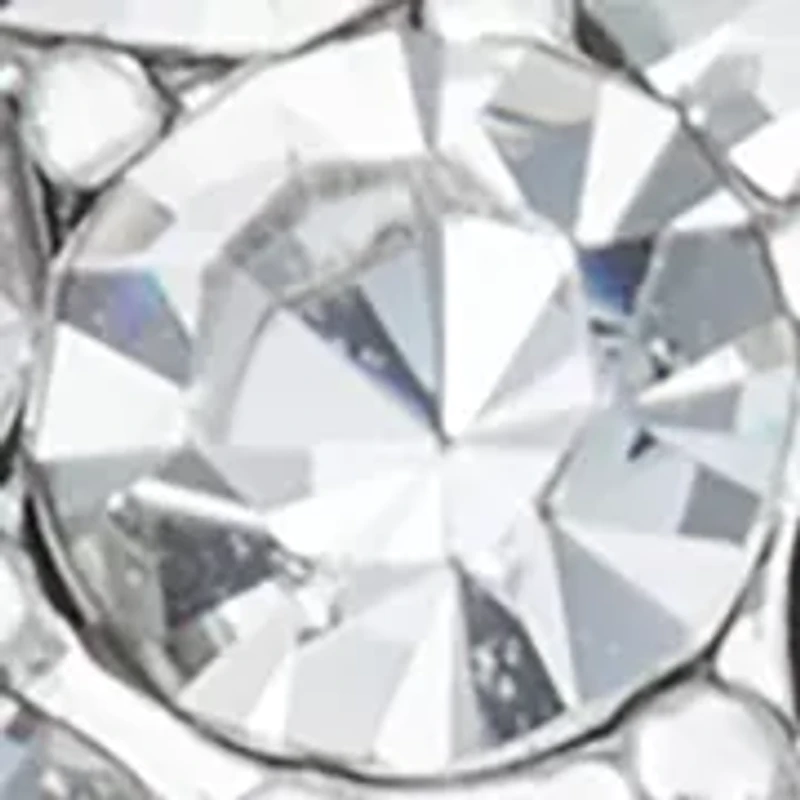 Silver Tone Ghost Crystal Pin