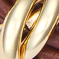 Gold Tone Leather Strand Bracelet