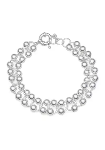 Silver Tone 7.5" Yours Truly Stretch Bracelet